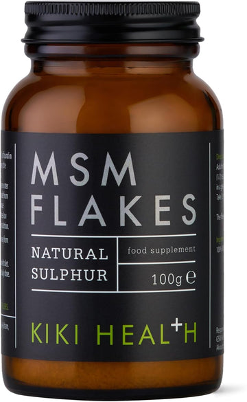 Kiki Health Natural Msm Flakes Supplement- Pure Sulphur For Joints, Skin, Hair & Nails - No Additives Easy Formulation - 99.9% Purity - Water-Soluble, Gluten-Free & Vegan-Friendly Msm Flakes