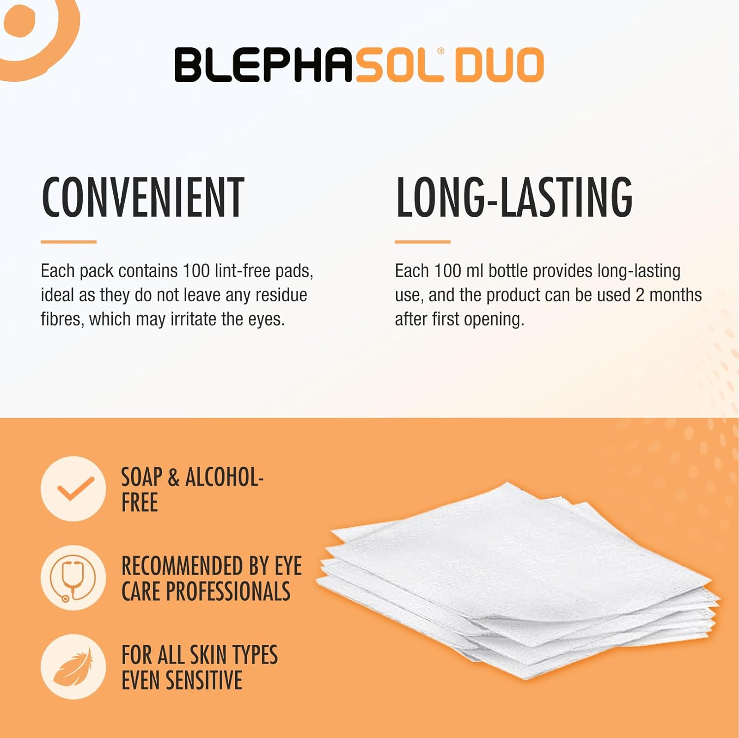 2 x Blephasol Duo 100 ml Micellar Eyelid Cleansing Lotion with 100 Lint-Free Pads | Effective and Gentle Cleansing for Make-Up Removal, Inflamed and Sensitive Eyelids | Soap & Alcohol-Free : Amazon.co.uk: Beauty