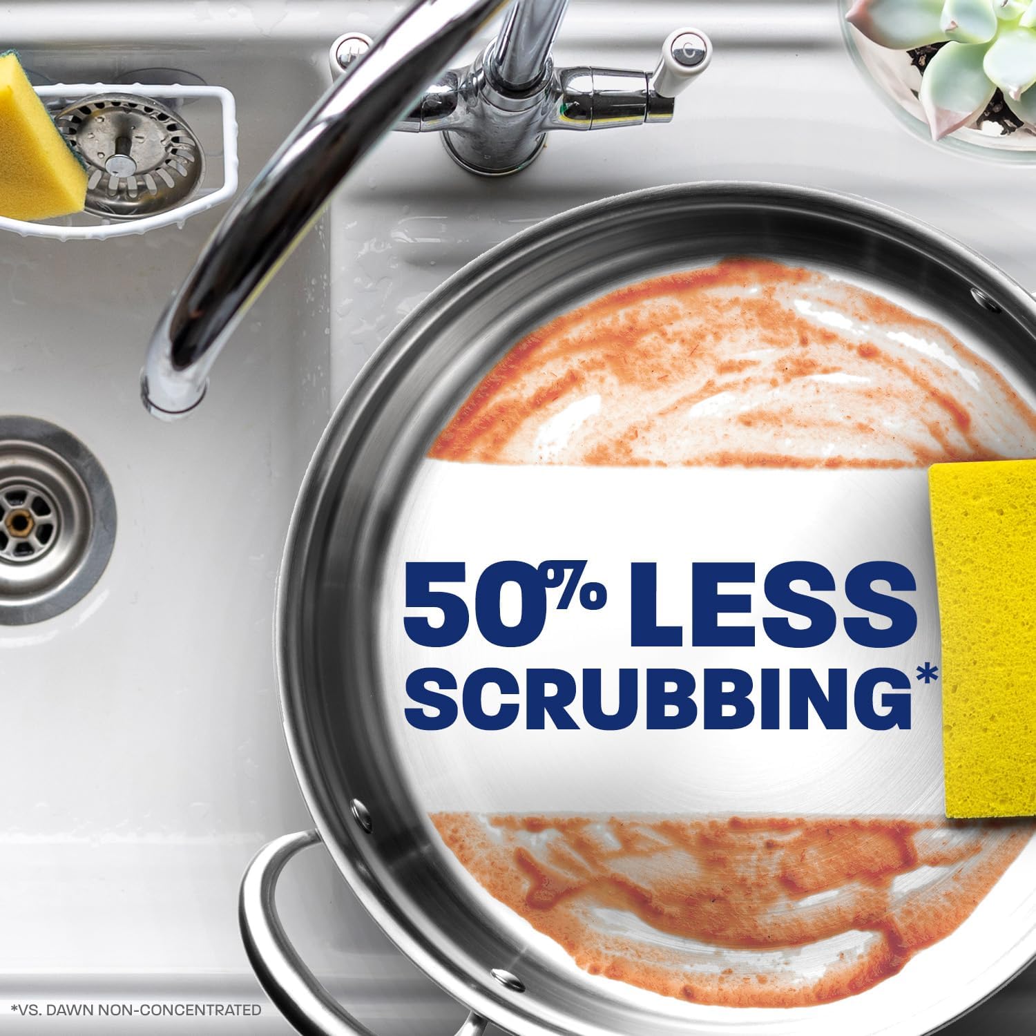 Dawn Ultra Dishwashing Liquid Dish Soap (4x19.4 Fl oz) + Non-Scratch Sponge (2 Count), Original Scent : Health & Household