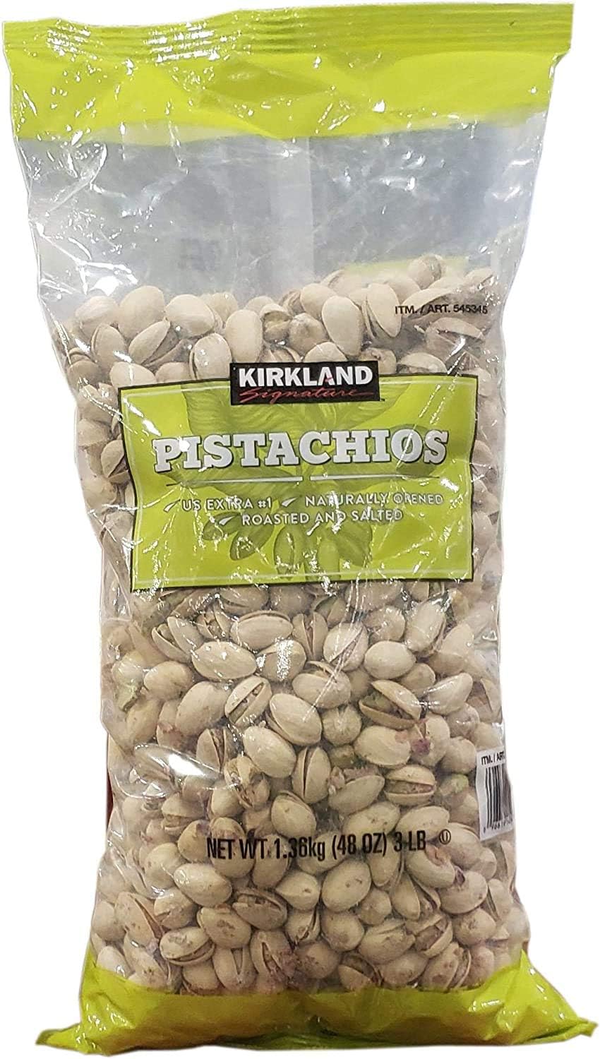 Kirkland Signature Shelled Pistachios Roasted & Salted, 1.36 G