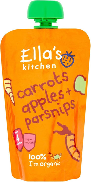 Ella'S Kitchen Organic Carrots Apples And Parsnips 4 Months, 120G