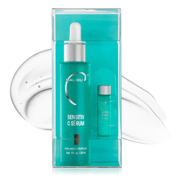 Malibu C Sensitiv C Face Serum - Vitamin C Serum For Combination & Sensitive Skin - Balances, Brightens & Protects With Ascorbic Acid, Allantoin & Pro Vitamin B5 (1 Fl Oz)