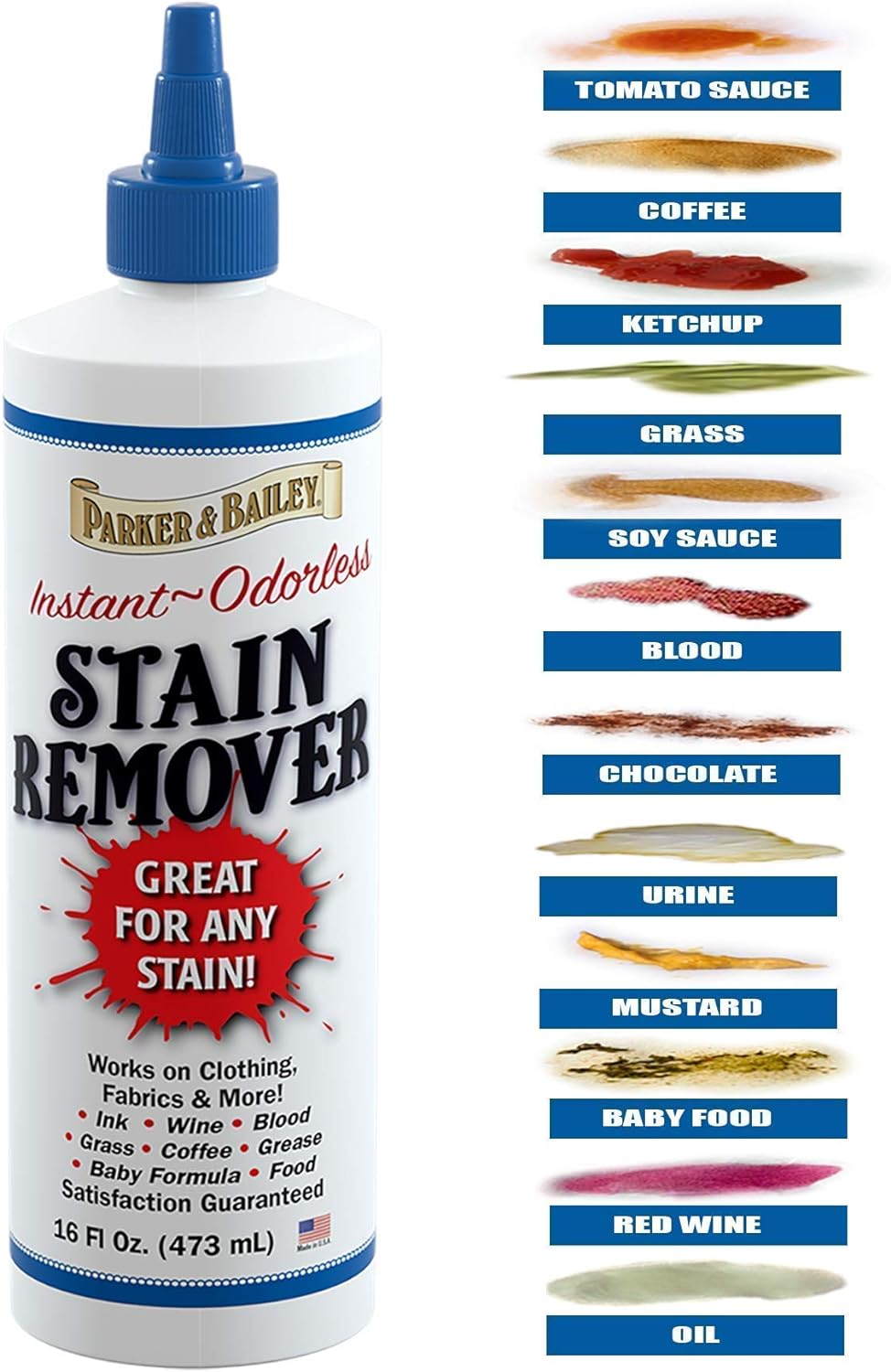 Parker and Bailey Stain Remover 16oz Bundled with Red Wine Stain Remover 8oz : Health & Household