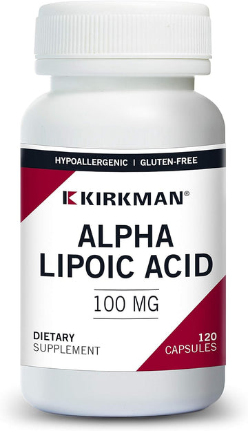 Kirkman Alpha Lipoic Acid 100 mg - Hypoallergenic | 120 Vegetarian Capsules