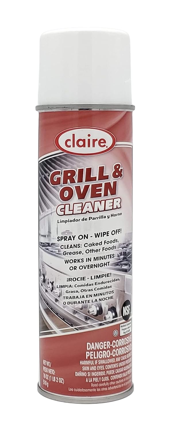 Claire Grill and Oven Cleaner; 18 oz. can, red (CL826-1) : Health & Household