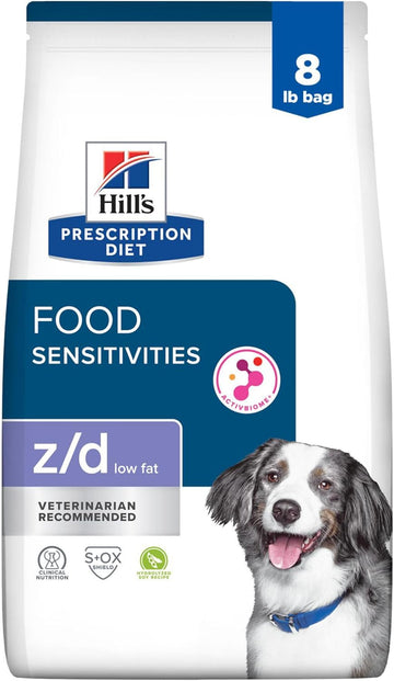 Hill'S Prescription Diet Z/D Low Fat Hydrolyzed Soy Recipe Dry Dog Food, 8 Lb Bag