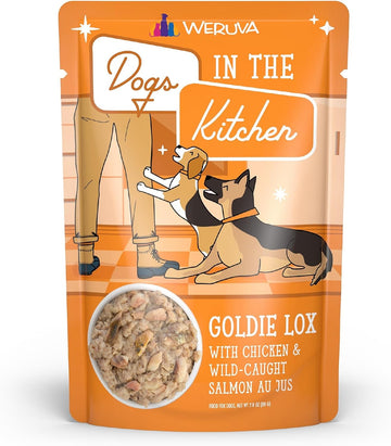 Weruva Dogs In The Kitchen, Goldie Lox With Chicken & Wild-Caught Salmon Wet Dog Food, 2.8Oz Pouch (Pack Of 12)