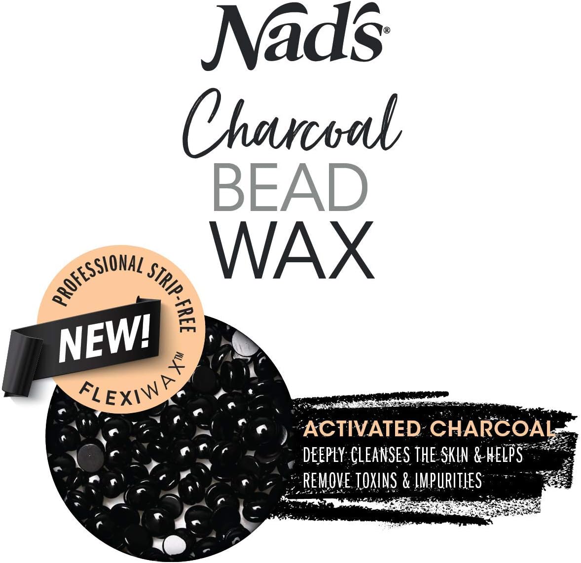 Nad's Hard Wax Beads Activated Charcoal Waxing Kit, Hot Wax Beads Hair Removal for Women, No Strips Needed, 200g : Amazon.co.uk: Health & Personal Care