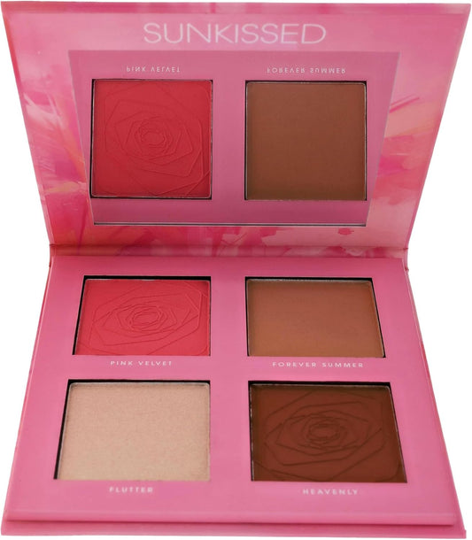 Sunkissed First Crush Face Palette With Bronzer, Blusher, Highlighter, Contour, For Perfecting Complexion