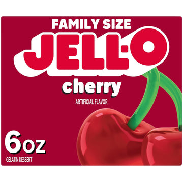 Jell-O Cherry Gelatin Dessert Mix (6 Oz Box)