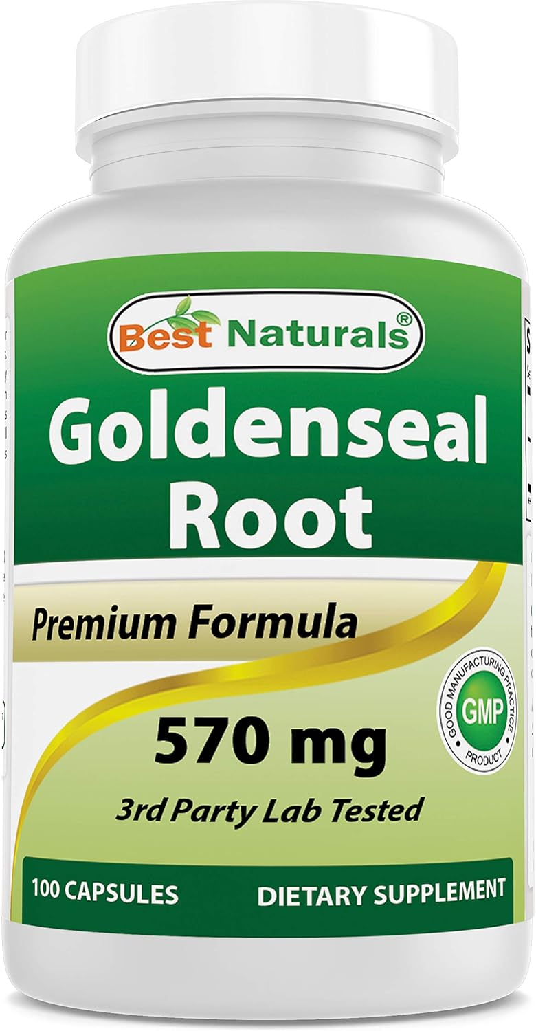 Best Naturals Goldenseal Root 570 Mg (Non-Gmo) 100 Capsules