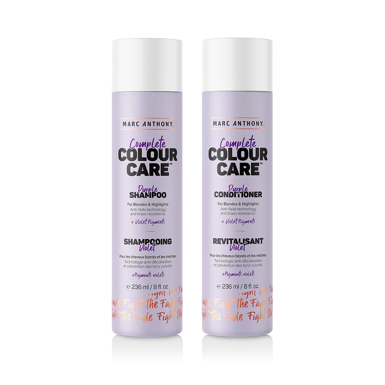 Marc Anthony Purple Shampoo And Conditioner Gift Set - Anti-Brass Violet Pigments, Quinoa, Grapeseed Oil For Blonde & Silver Hair