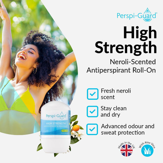 Perspi-Guard Strong Antiperspirant And Roll-On Deodorant With Neroli – 48-Hour Scented Deodorant For Men And Women To Prevent Sweating And Odours W/Aloe Vera And Kojic Acid (Pack Of 2)