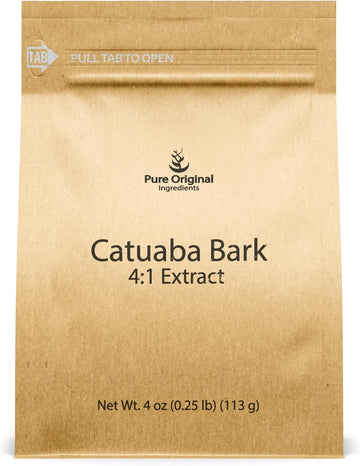 Pure Original Ingredients Catuaba Bark Extract, 4 Oz, 4:1 Extract, Fine Powder, Dietary Supplement