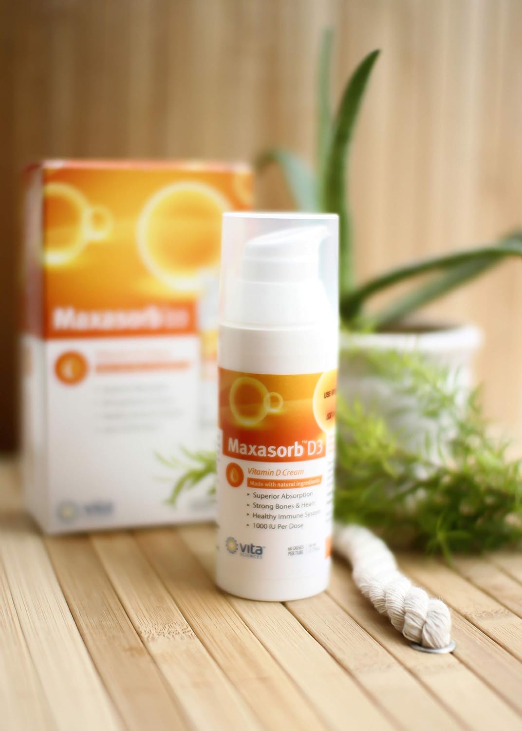 Vita Sciences Maxasorb Vitamin D3 Cream For Psoriasis Relief And Healthy Skin Care - Itch-Free, Paraben-Free Formula With 1000 Iu Vitamin D For Optimal Absorption