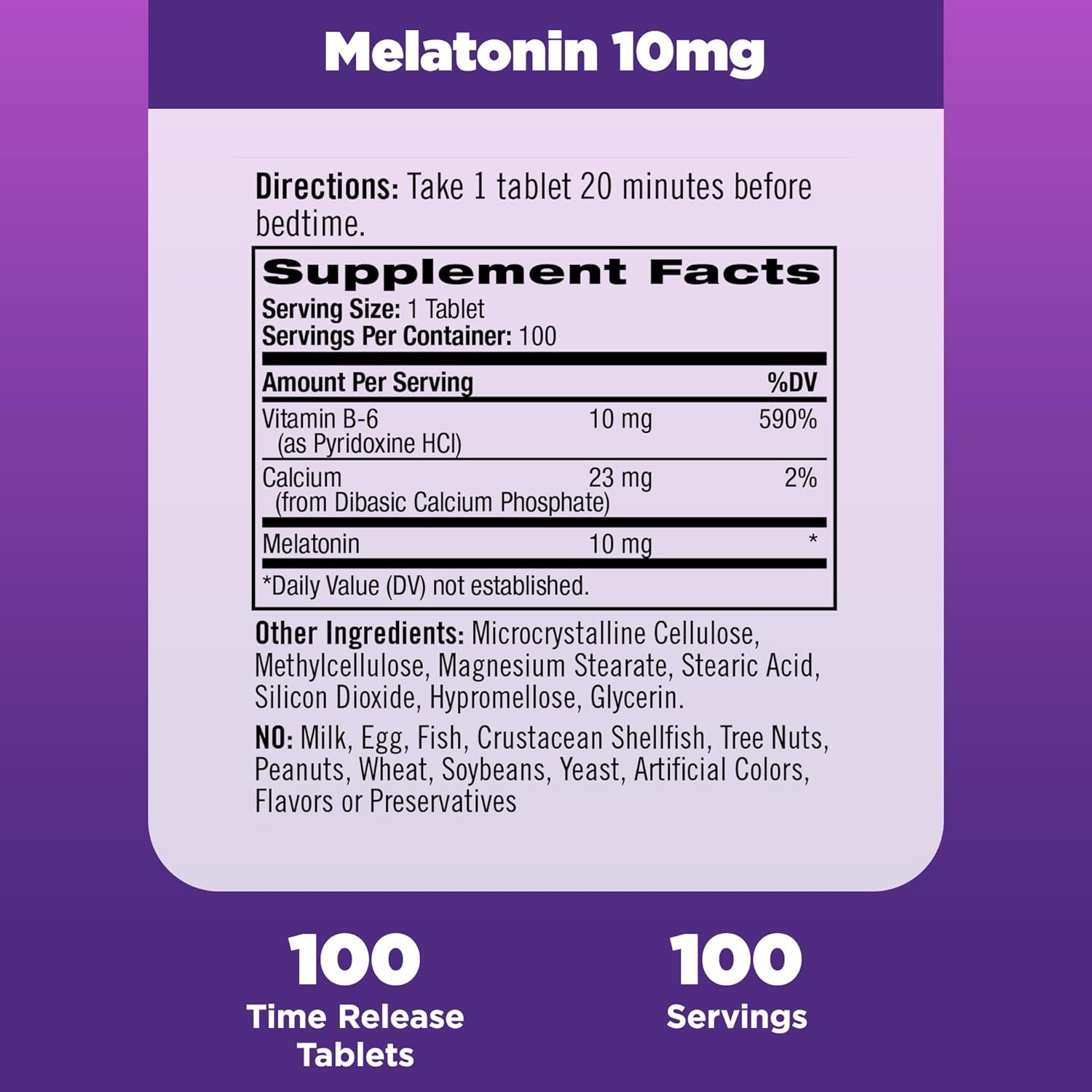 Natrol Advanced Sleep Melatonin 10mg, Dietary Supplement for Restful Sleep, 100 Time-Release Tablets, 100 Day Supply - (Pack of 12)