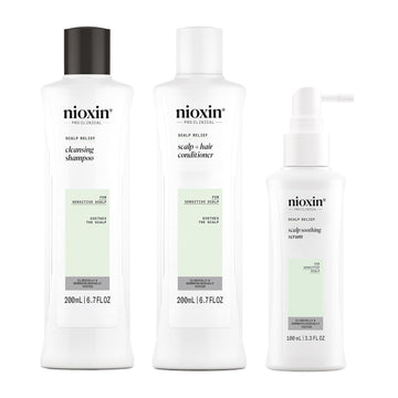 Nioxin Scalp Relief System Kit | For Sensitive Itchy Scalp | Made With Aloe Vera And Vitamin E | Trial Size
