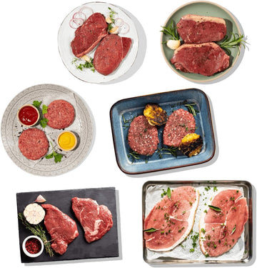 Musclefood Steak Lovers Beef & Pork Bulk Buy Meat Bundle 2Kg | Variety Of Steaks | Premium Meat Hamper | Meat Bulk Buy | Freezer-Friendly | Delivered Chilled |