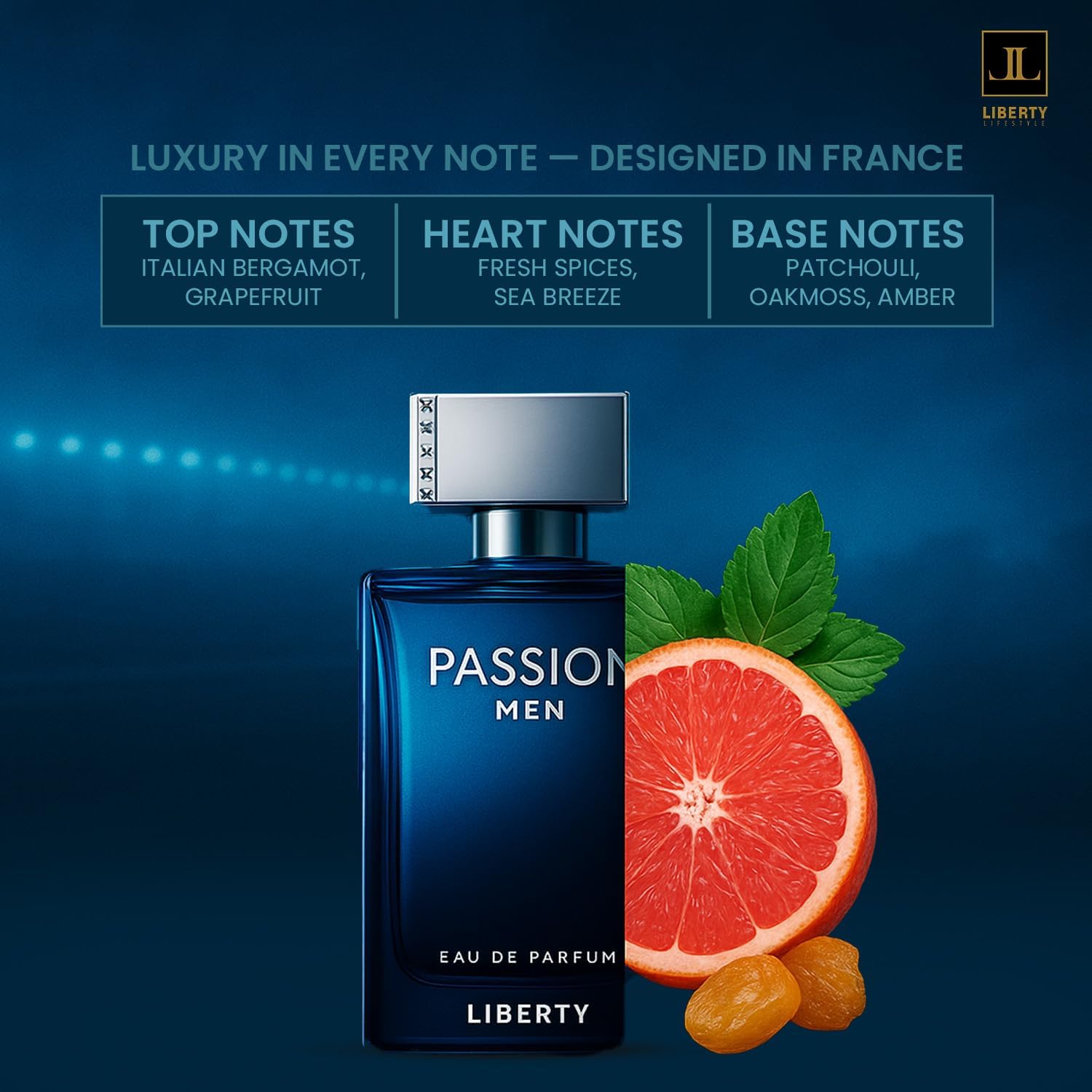 Liberty Oud Perfume For Men, 1.7 Oz Oud Gold Perfumes Long-Lasting Eau De Parfum, Luxury Woody Fragrance For Men, Perfume Spray