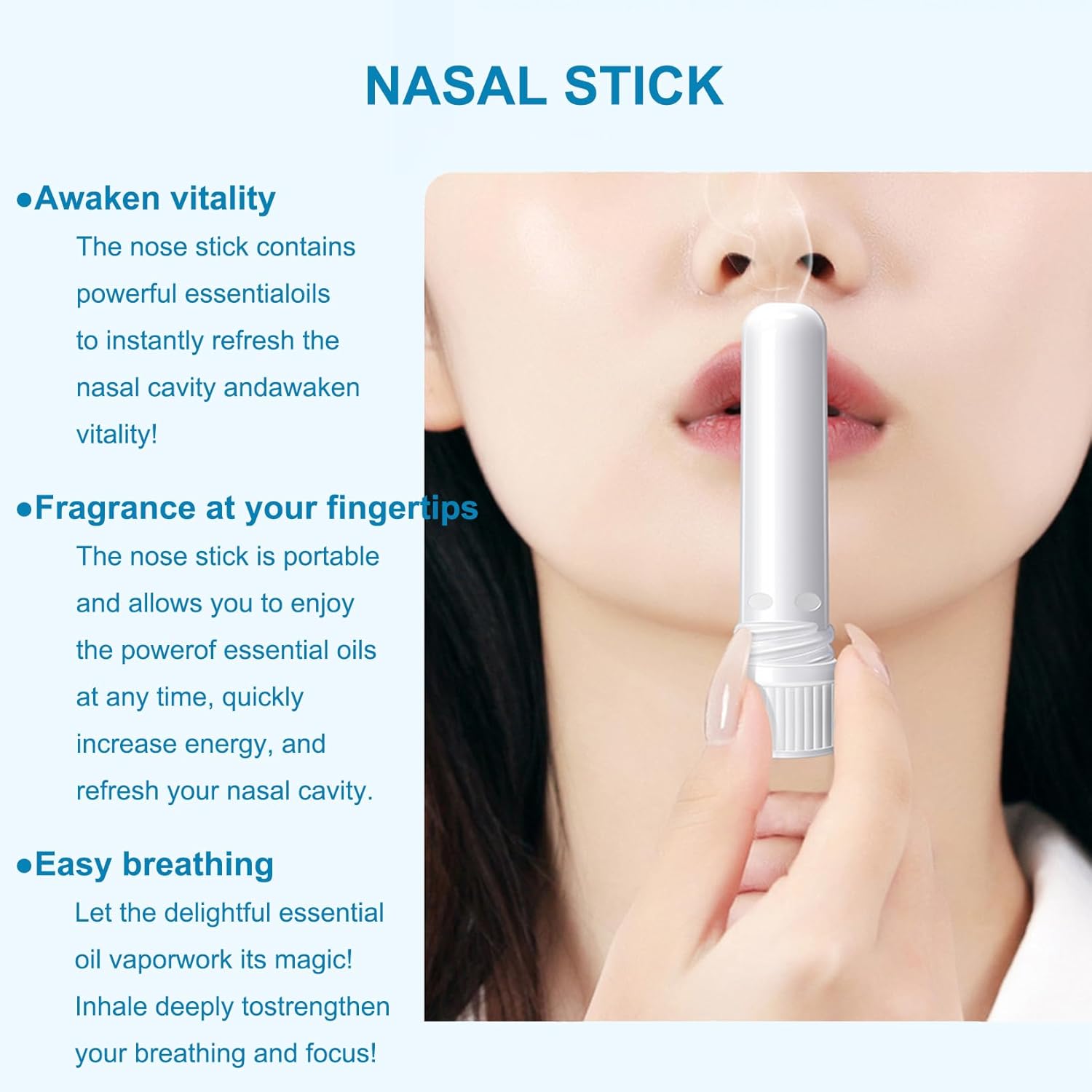 Nasal Stick Boost Energy Set, Nose Inhaler Stick, Better Breathing, Natural Menthol Inhaler (Set Of 4)