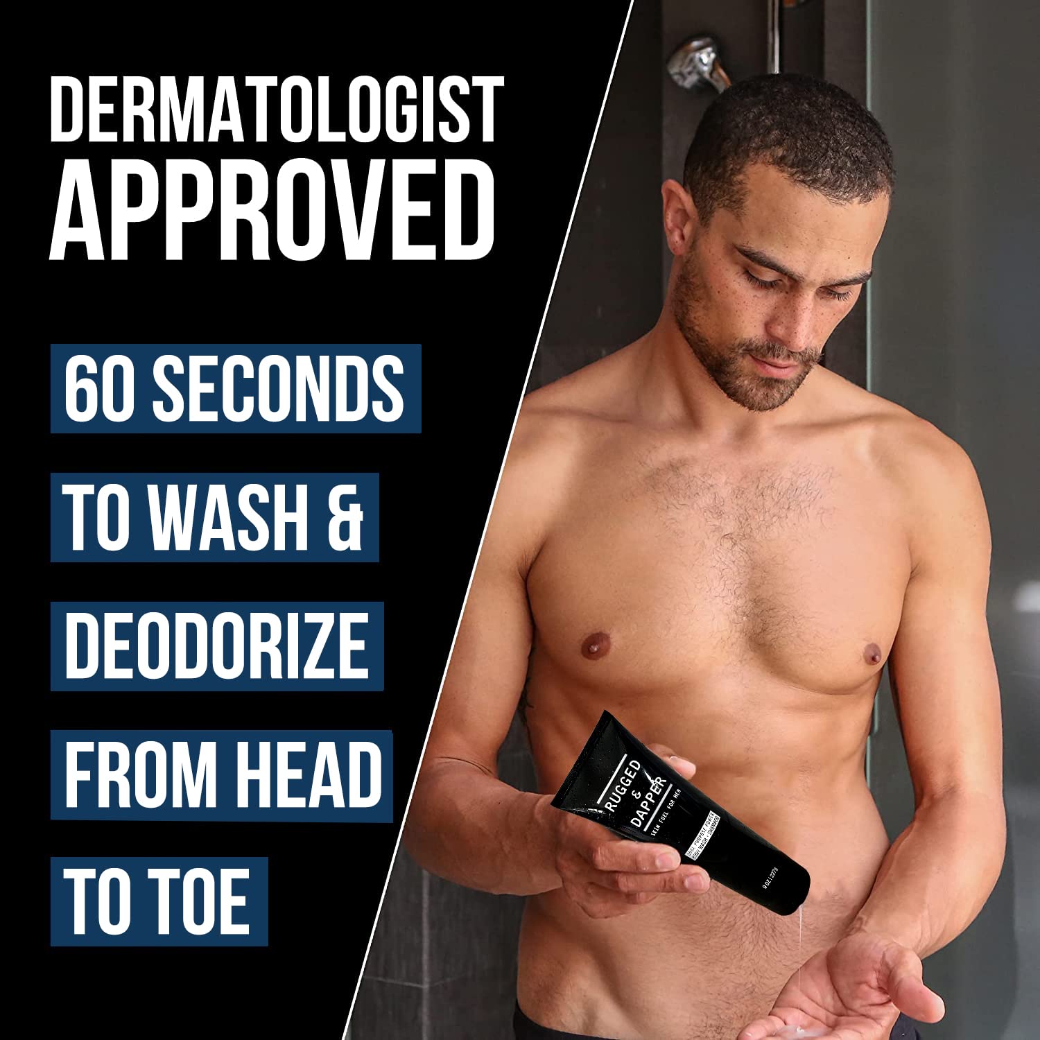RUGGED & DAPPER Dual-Purpose Power Body Wash + Shampoo, Hydration Remedy Conditioner and Daily Power Scrub Facial Cleanser : Beauty & Personal Care