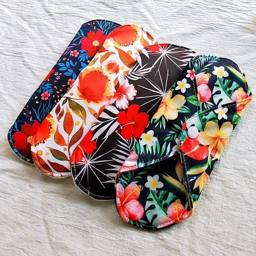 7pcs Set Reusable Menstrual Pads Including 1pc Mini Wet Bag +6pcs Reusable Washable Stay Dry Cloth Menstrual Pads/Women Sanitary Pads/Mama Panty Liners : Health & Household