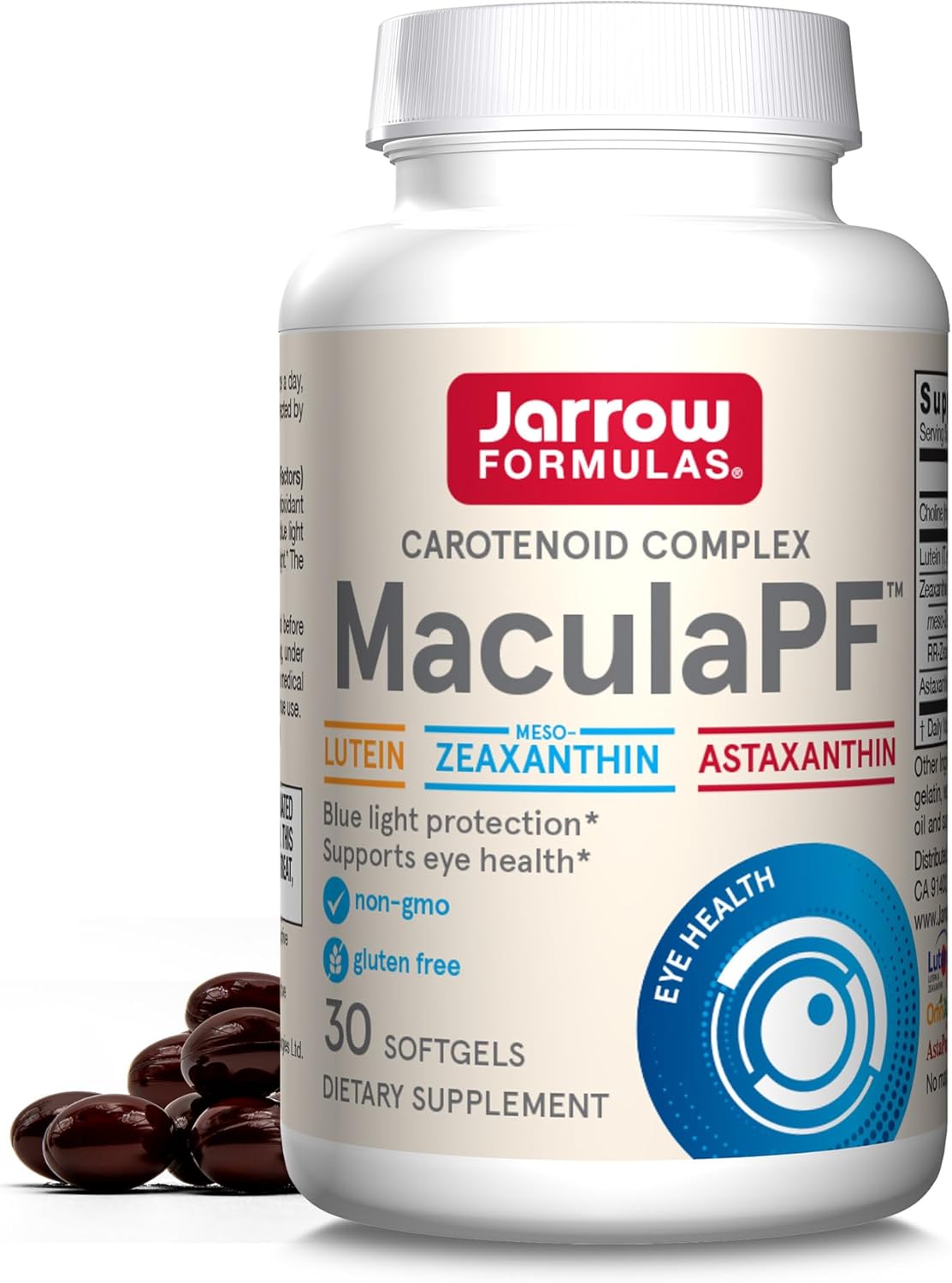 Jarrow Formulas Maculapf Carotenoid Complex, Dietary Supplement, Supports Eye Health, 30 Softgels, Up To A 30 Day Supply