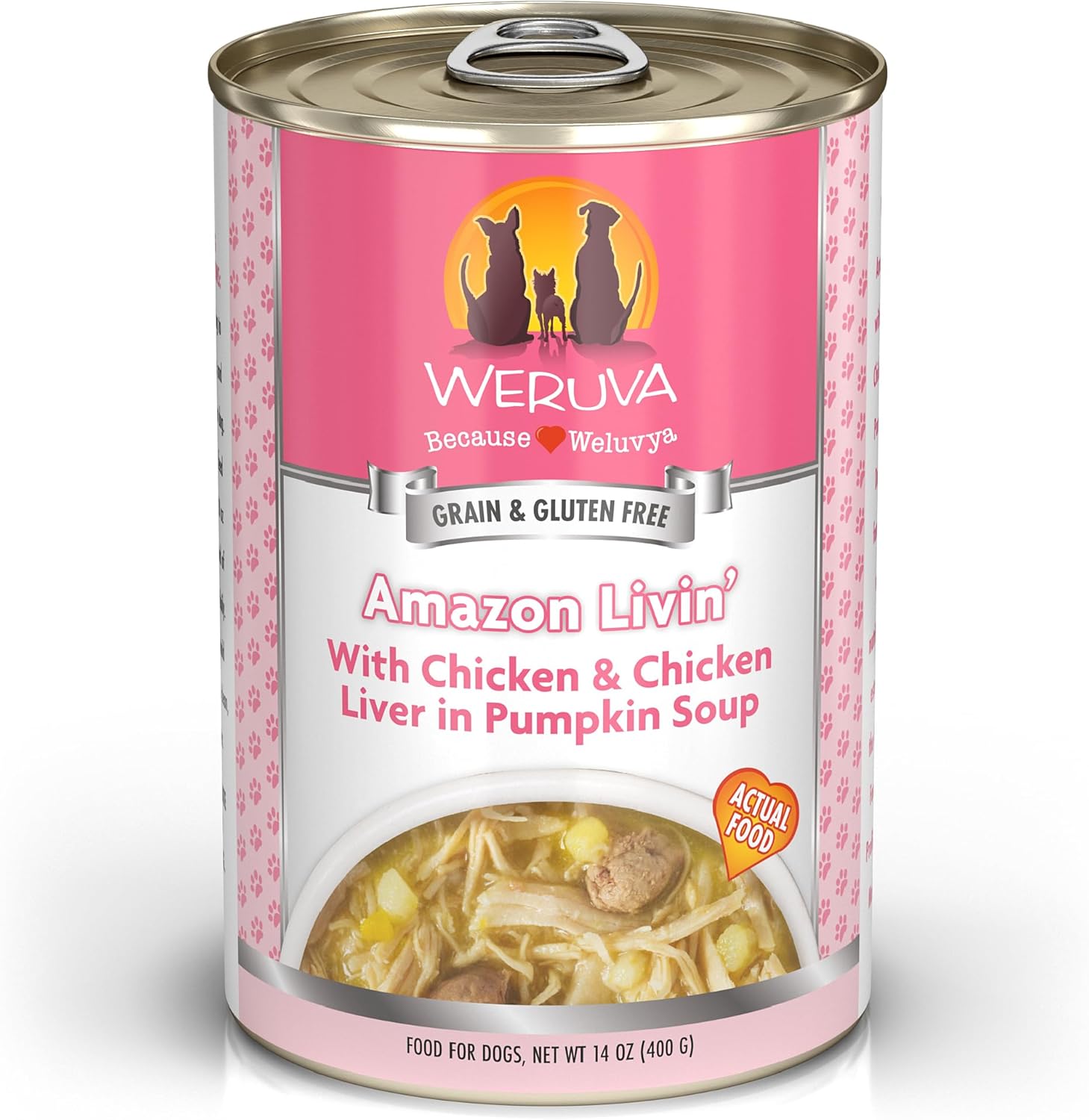 Weruva Classic Dog Food, Amazon Liver With Chicken Breast & Chicken Liver In Pumpkin Soup, 14Oz Can (Pack Of 12)