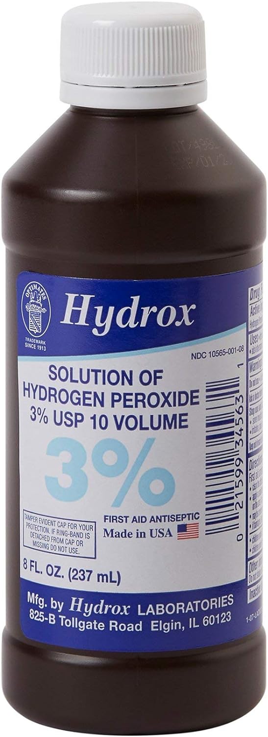 McKesson Antiseptic Hydrogen Peroxide 3% Strength 8oz Bottle (1 Bottle)