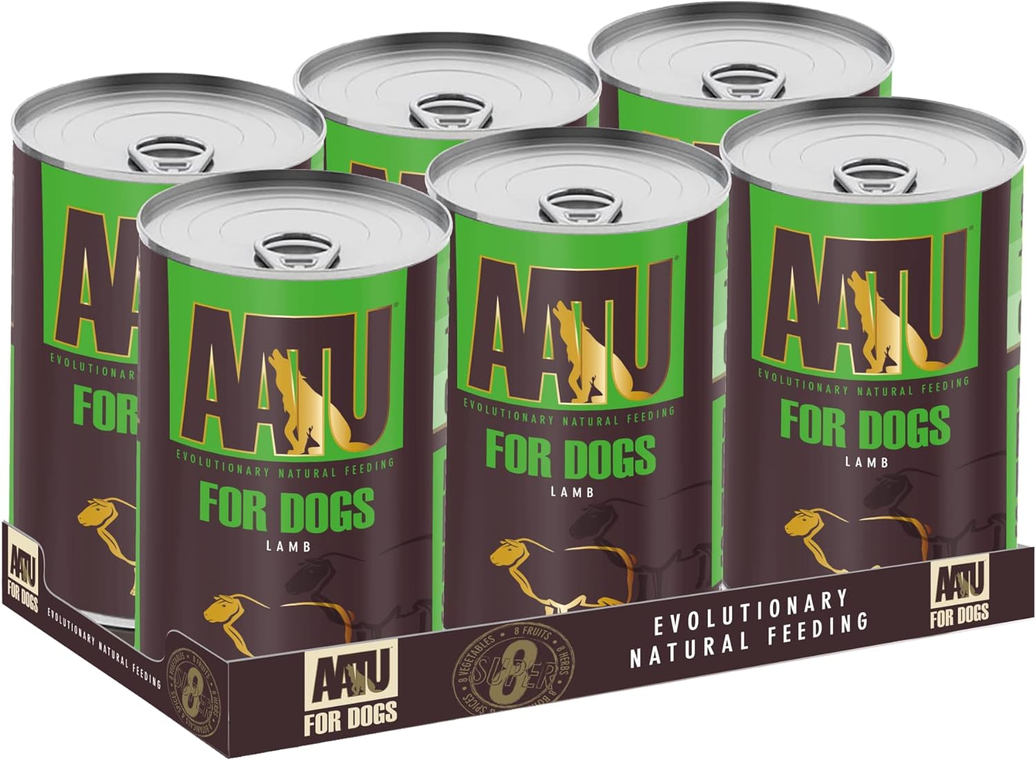 AATU 90/10 Wet Dog Food in a Tin - Lamb (6x400g) - Grain Free Recipe - No Artificial Ingredients - Good for Low Maintenance Feeding?WAL400