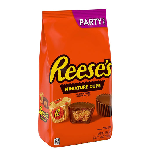 Reese'S Miniatures Milk Chocolate Peanut Butter Cups, Halloween Candy Party Pack, 35.6 Oz