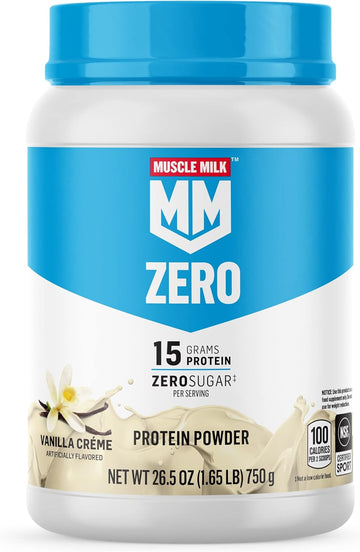 Muscle Milk ZERO, 100 Calorie Protein Powder, Vanilla, 15g Protein, 1.