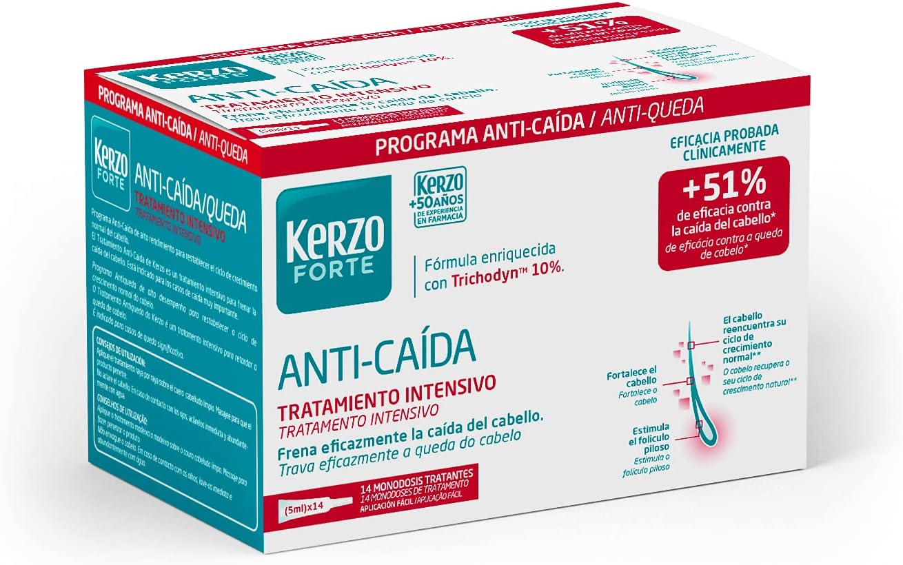 Kerzo Forte Tratamiento Intensivo Anticaída 14 X 5Ml Conditioner