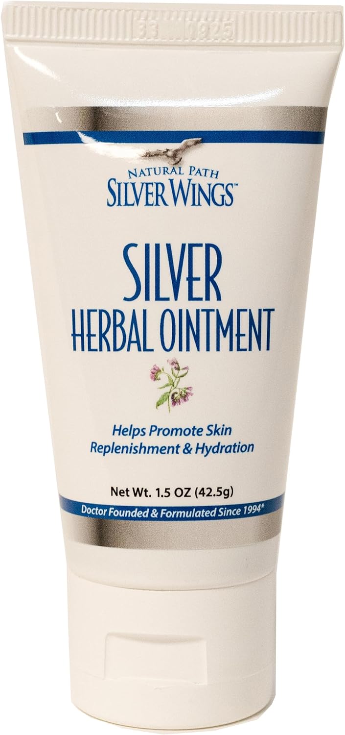 Natural Path Silver Wings Silver 250Ppm Herbal Ointment 1.5 Oz. Skin Healing & Nourishing