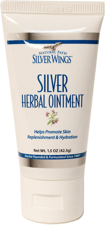 Natural Path Silver Wings Silver 250Ppm Herbal Ointment 1.5 Oz. Skin Healing & Nourishing