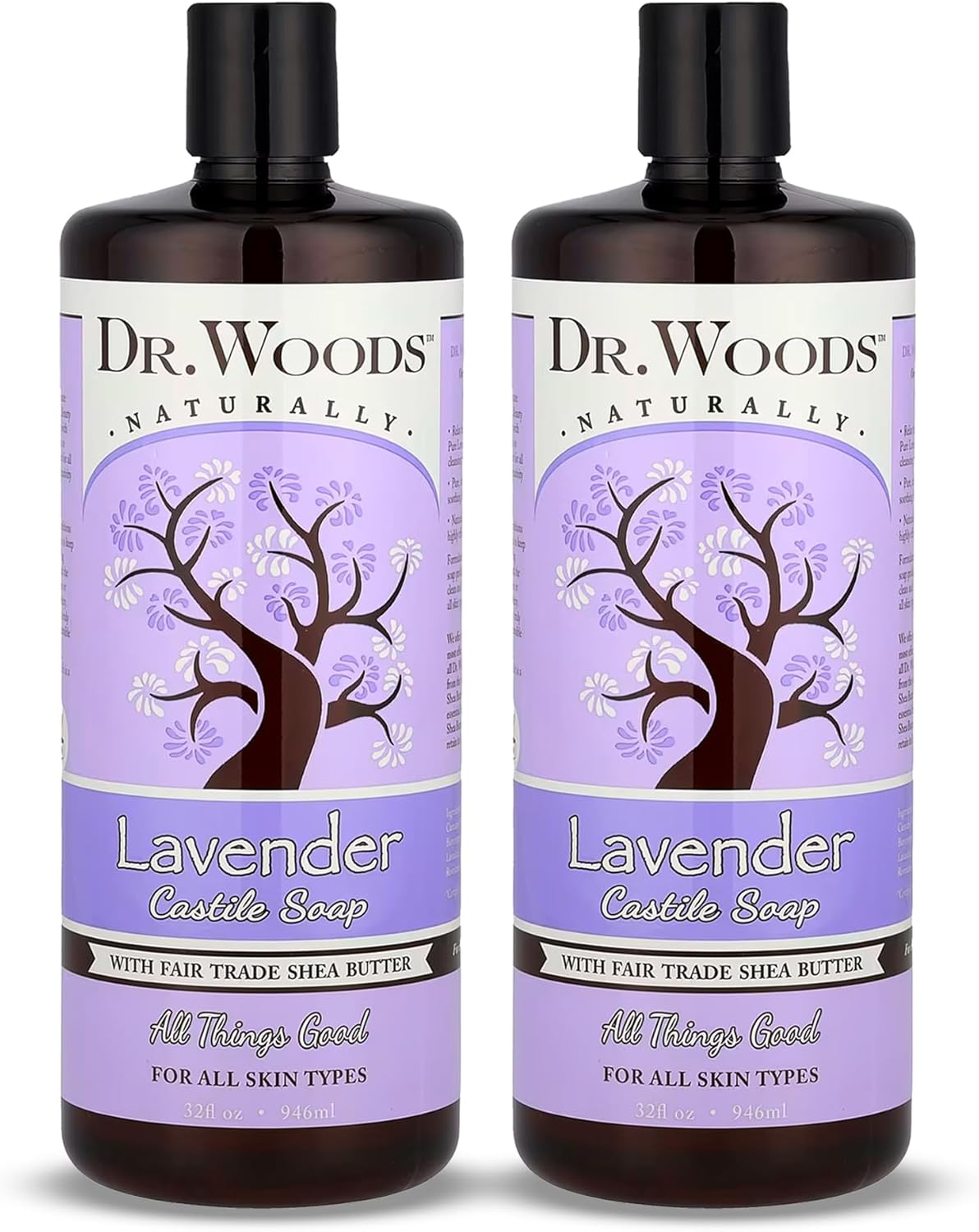 Shea Vision, Soothing Lavender Castile Soap, 32 Fl Oz (946 Ml) - Dr. Woods