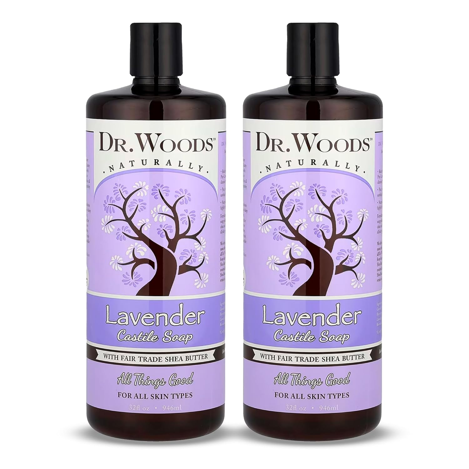 Dr. Woods Pure Lavender Castile Soap With Organic Shea Butter, 32 Ounce