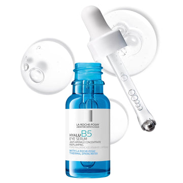 La Roche-Posay Hyalu B5 Eye Serum With Hyaluronic Acid & Caffeine For Dark Circles, Hydrating Serum For Dark Circles And Wrinkles With Roller Ball Applicator, Replumps Under Eye, Fragrance Free