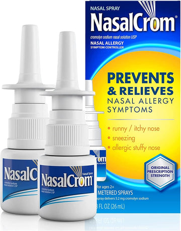 Nasalcrom Nasal Spray Allergy Symptom Controller | 200 Sprays | .88 Fl Oz (2 Pack)