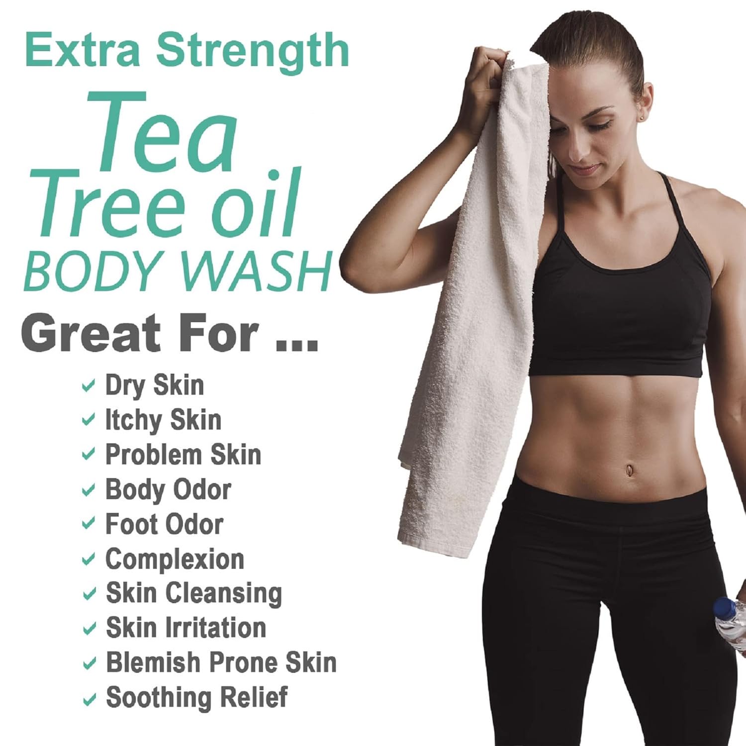Natural Riches Tea Tree Oil Body Wash, 2X16 Fl Oz - Soothing, Calming, And Hydrating For Normal, Combination, Sensitive, Oily, And Dry Sensitive Skin Bodywash : Beauty & Personal Care