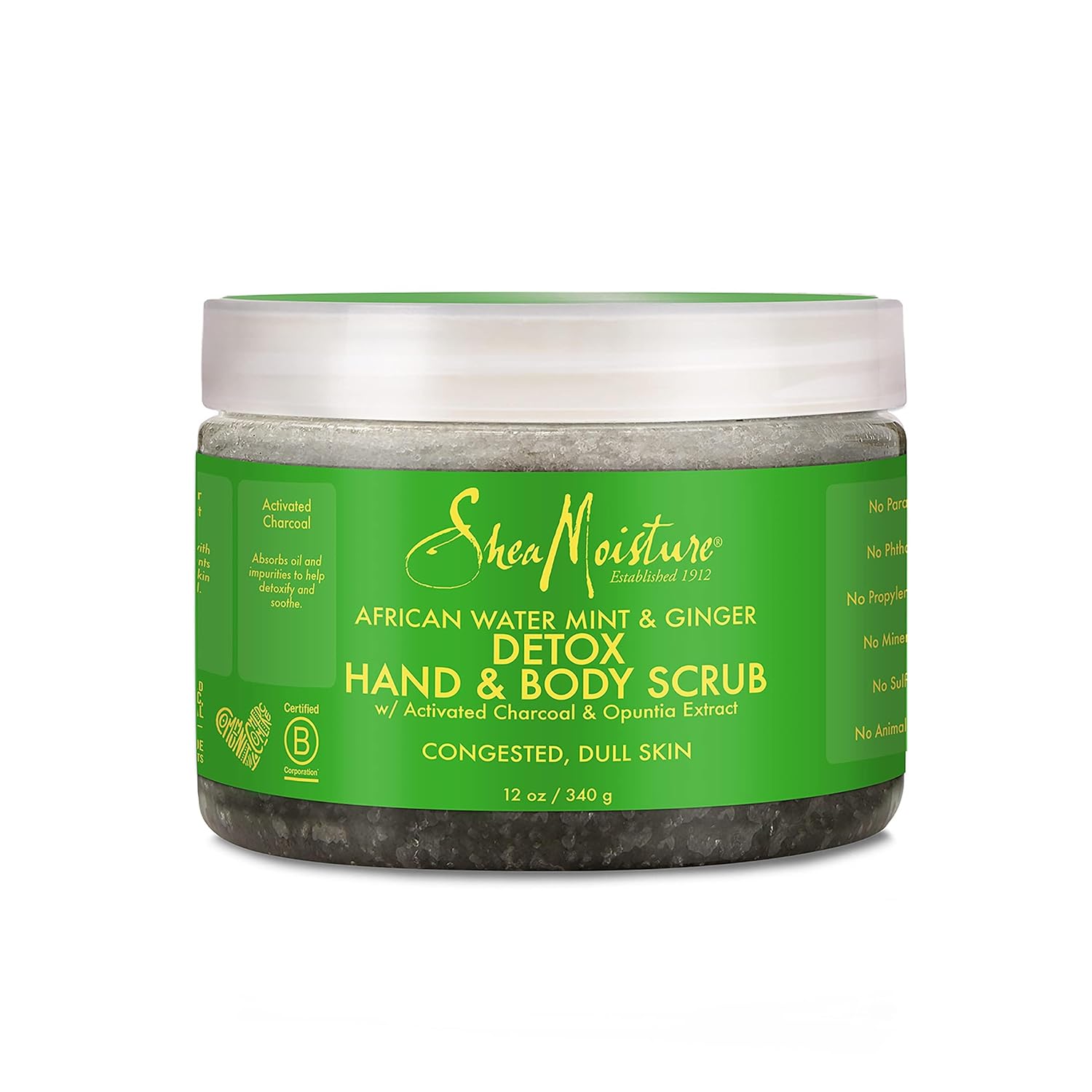 Sheamoisture African Wild Water Mint Detox & Stimulate Hand & Body Scrub, 12 Ounce (Pack Of 1)