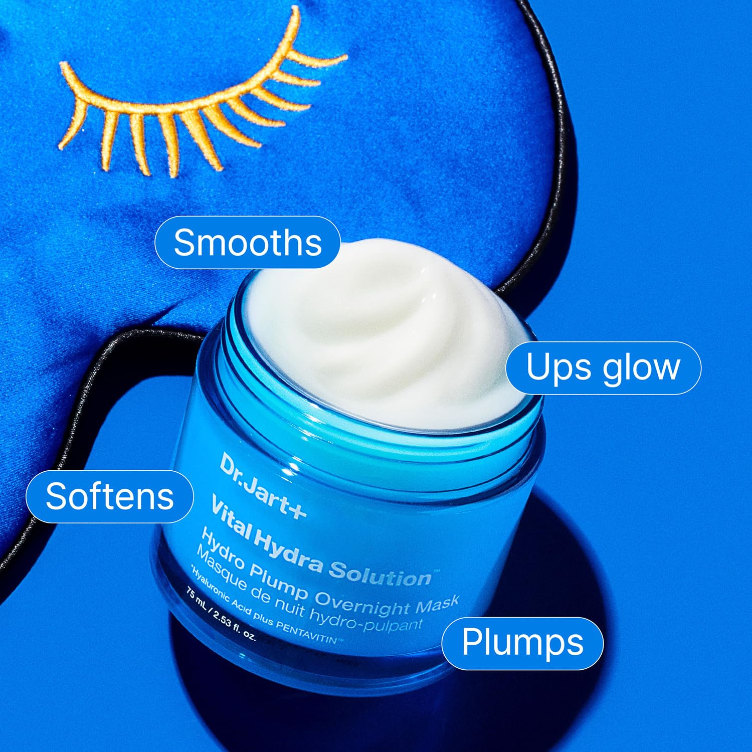 Dr.Jart+ Vital Hydra Solution Hydro Plump Overnight Face Mask With Hyaluronic Acid | Korean Skin Care, 2.53 Fl Oz : Beauty & Personal Care