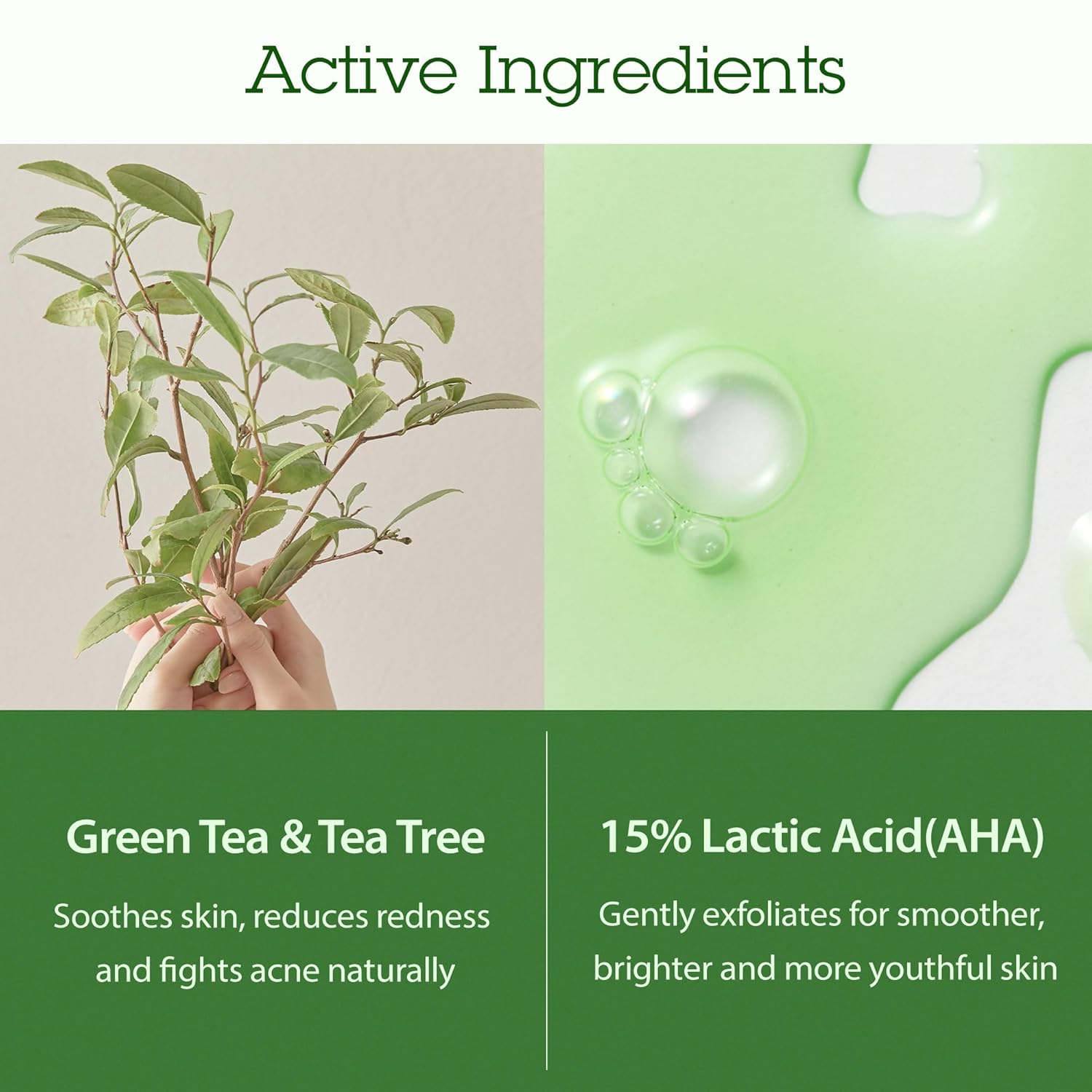 Blithe Patting Splash Mask Face Exfoliator With Soothing & Healing Green Tea - Lactic Acid Exfoliating Face Wash For Acne Prone Skin, Vegan K Beauty Oil Controlling & Pore Clarifying 5.07 Fl Oz : Beauty & Personal Care