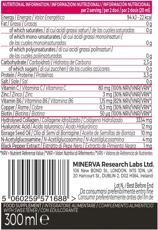 Gold Collagen Superdose Skin Care- Collagen Nutritional Supplements For Women & Men With Vitamin C, Biotin, Hyaluronic Acid, Zinc, Anti-Ageing Liquid For Hydrated Skin, Hair Growth, Strong Nails 300Ml