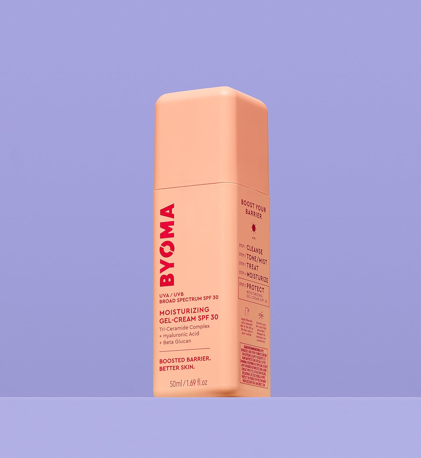 BYOMA Gel Cream SPF 30 - Barrier Repair Cream/Gel Face Lotion with Broad Spectrum Sunscreen - Ceramide SPF Face Moisturizer for Dry Skin - Alcohol Free, Oil Free Face Moisturizer - 1.69 fl. Oz : Beauty & Personal Care