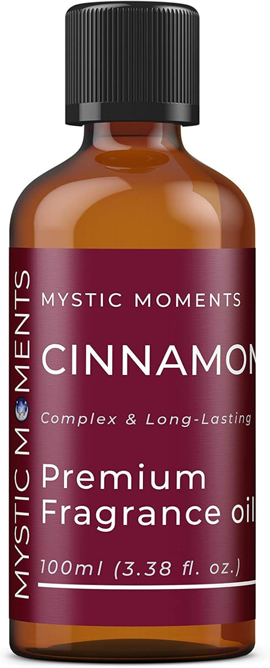 Mystic Moments | Cinnamon Fragrance Oil - 100ml - Perfect for Soaps, Candles, Bath Bombs, Oil Burners, Diffusers and Skin & Hair Care Items