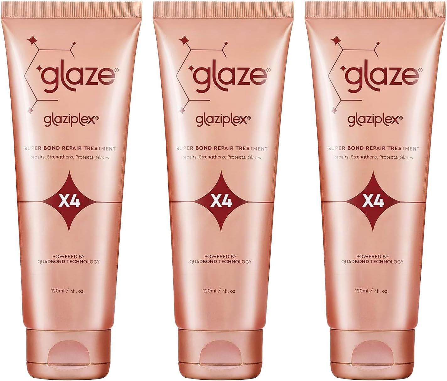 Glaze Glaziplex Super Bond Repair Treatment, 120Ml. 4-In-1 Deep Conditioning Hair Treatment Repairs Heat, Chemical, Colour And Styling Damage. Hair Mask For Dry Damaged Hair Works In 4 Minutes