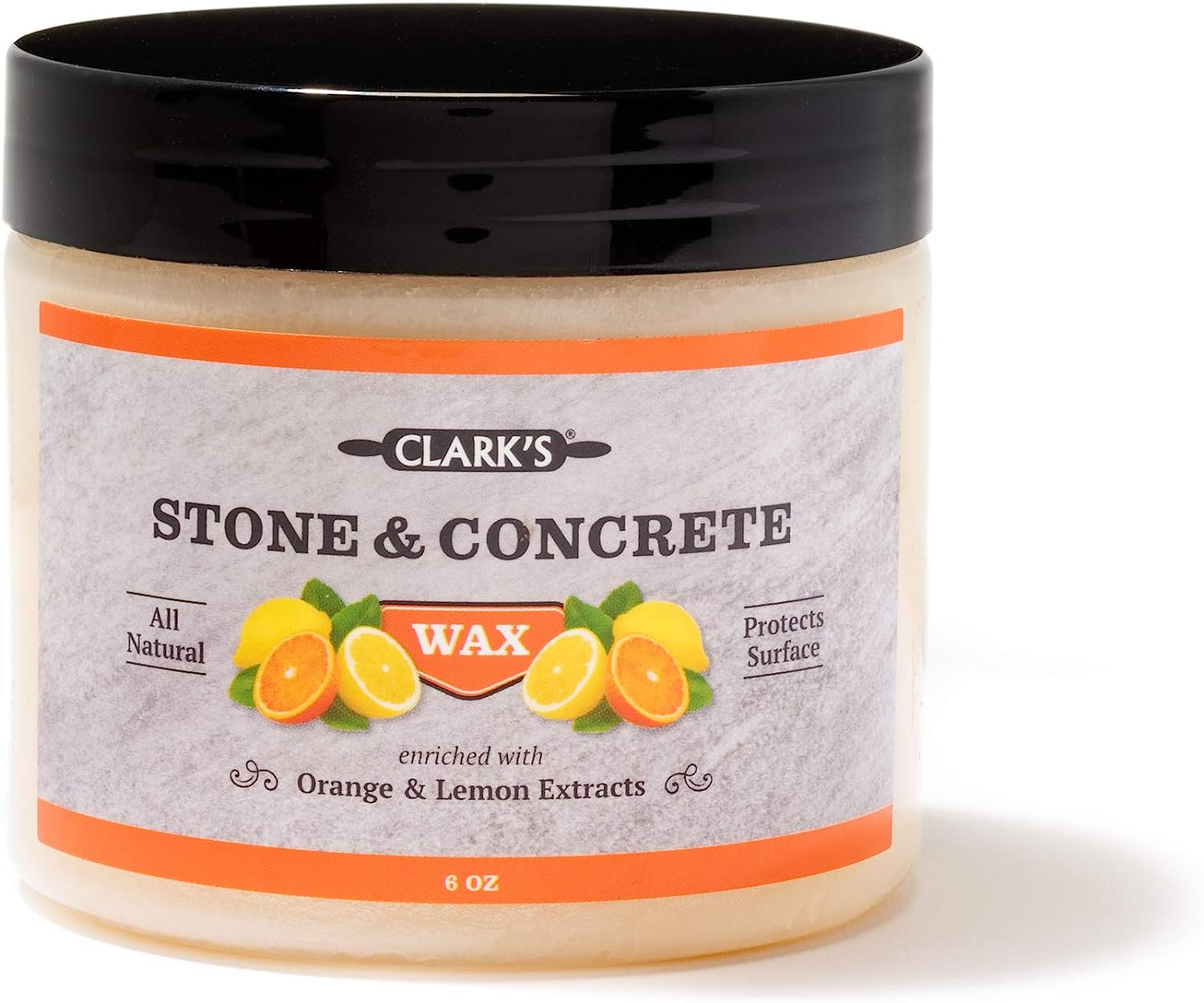 CLARK'S Natural Stone Wax - Enriched With Orange And Lemon Extracts - Preserves And Protects From Unwanted Liquids Or Juices - Revitalizes The Stone Products - Natural Mix Of Carnauba Wax And Beeswax