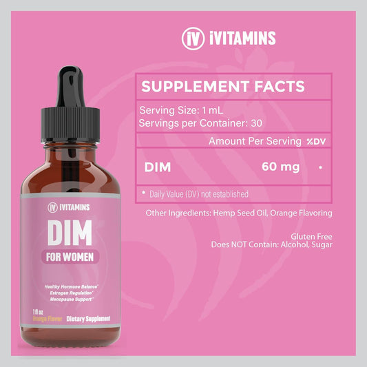 Dim Supplement Women | Dim | Estrogen Supplement For Women | Dim Supplement | Dim For Women | Dim Supplement For Women | Acne Supplements | Acne Supplements For Women | 1 Fl Oz: Orange Flavor