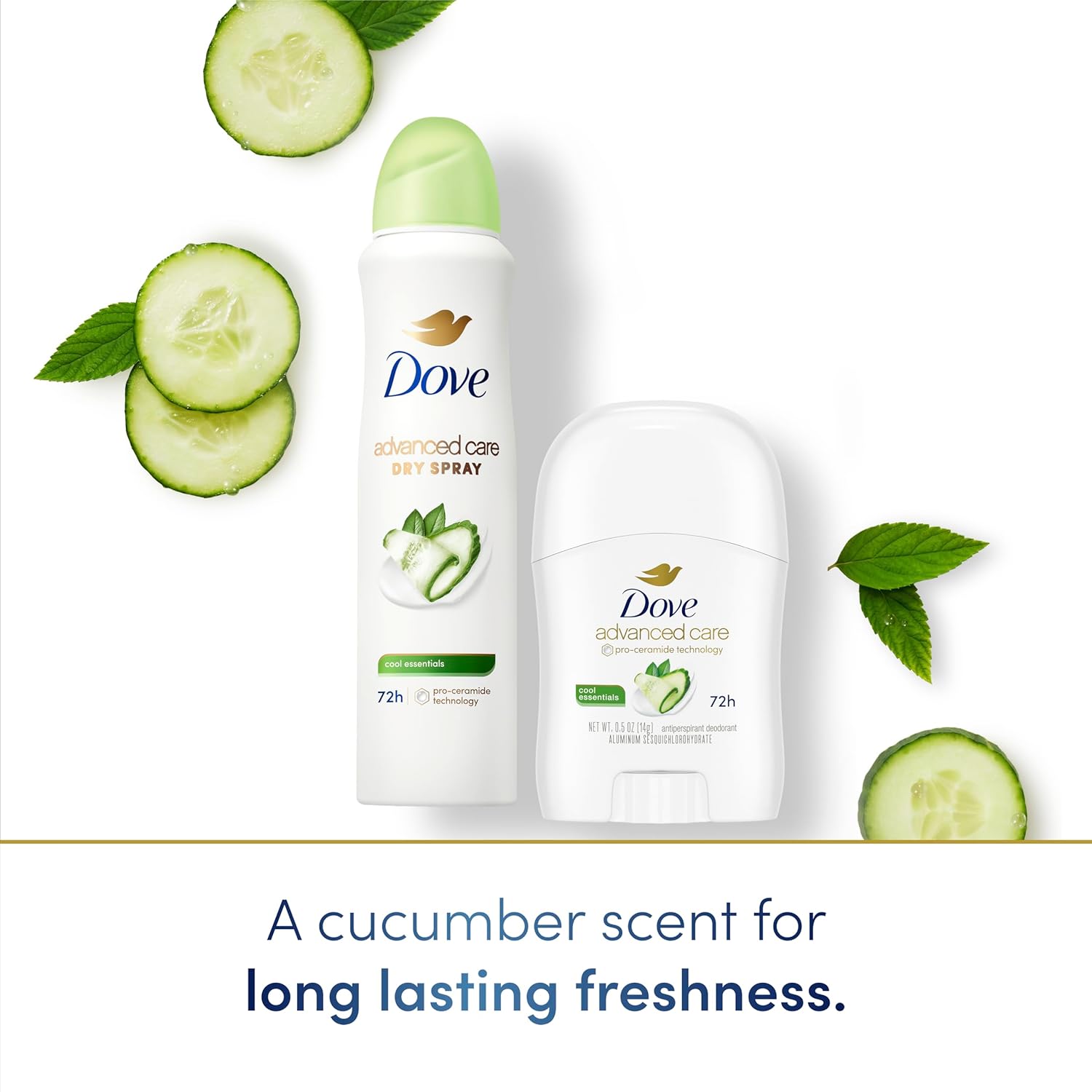 Dove Advanced Care Antiperspirant Deodorant Stick 36 Ct Cool Essentials For Helping Your Skinbarrier Repair After Shaving 72H Odor Control And All-Day Sweatprotection With Proceramide Technology 0.5Oz : Beauty & Personal Care